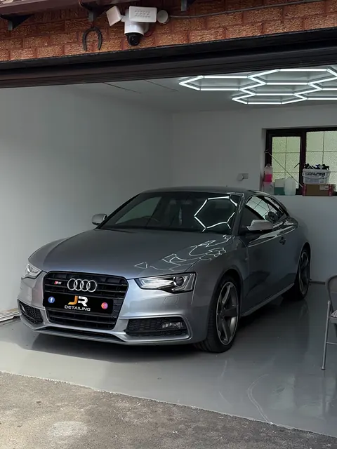 Silver Audi S5 in the J.R Detailing unit